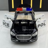 Modelo De Coche De Aleación 1/32 S680 Policial Con Luz Y Sonido Función Retroceso Pull Toy Para Niño Colección Regalos Metal Diecast Negro Blanco - details 9
