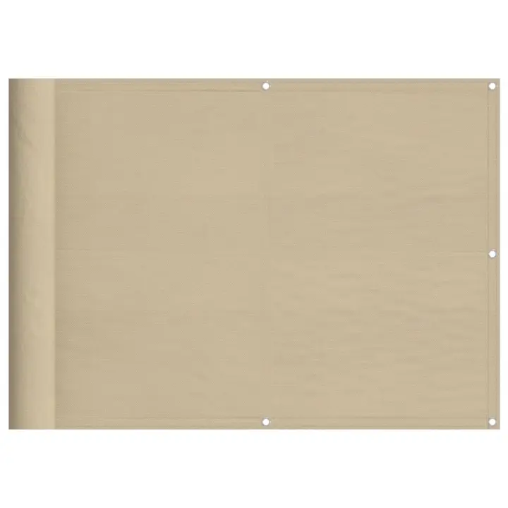 Pantalla de Balcón 100% poliéster Oxford beige 75x1000 cm - 1