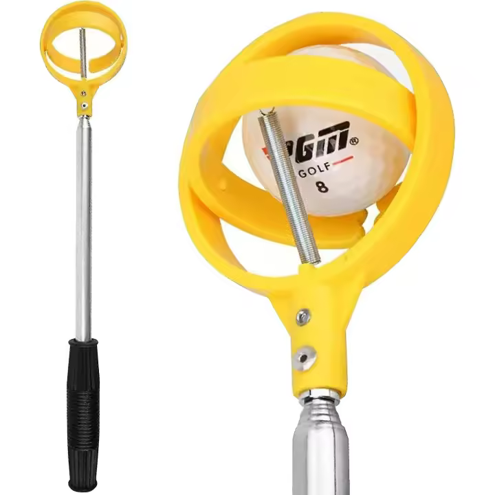 Recuperador de pelotas de golf, recuperador de pelotas de golf telescópico para agua, herramienta de recuperación de pelotas de golf de acero inoxidable, herramienta de agarre, regalo de golf para hombres - 1