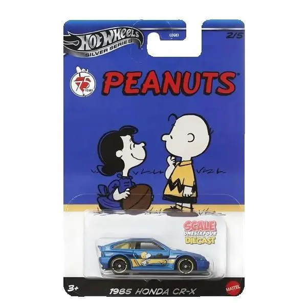 Hot Wheels Semi Premium Peanuts 75 Years Series 1985 Honda CR-X 2/5 - 1