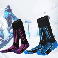 Calcetines De Esquí De Algodón Grueso Para Hombres Y Mujeres Calcetines Térmicos De Alta Elasticidad Absorción De Humedad Para Ciclismo Snowboard Fútbol Y Ocio Al Aire Libre - details 4