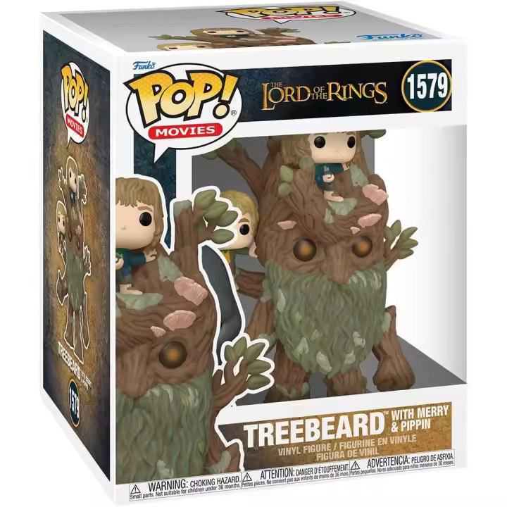 Funko Pop! Super: LOTR - Pippin Took - Treebeard con Mary & Pip - Señor de los Anillos - Figura de Vinilo - Edición Coleccionista - 1