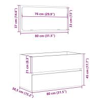 vidaXL Armario de baño con espejo madera de ingeniería gris hormigón - details 7
