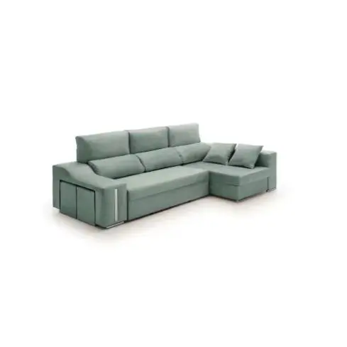 Sofá Chaise Longue Cama Con Arcón y Puff - 1