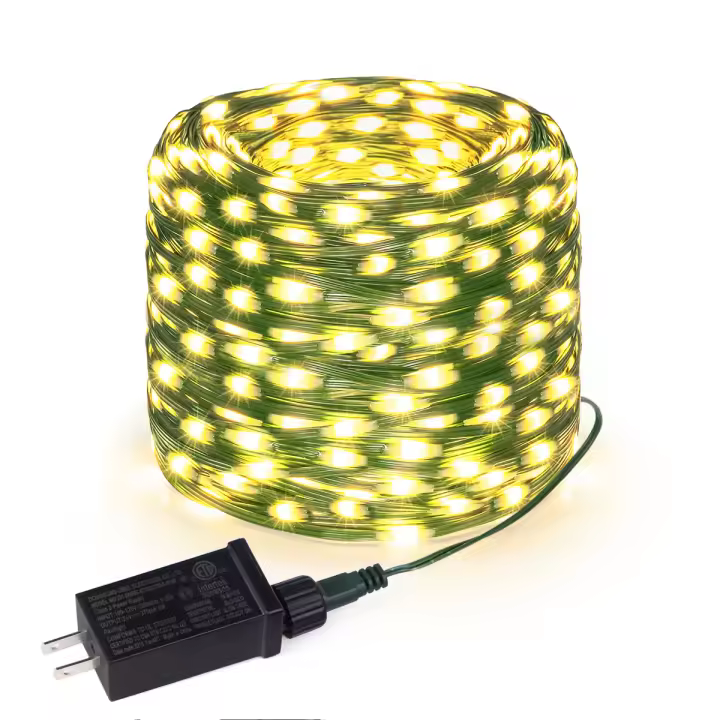 Luces De Navidad LED Super Brillantes 24V Cadena De Luces Verde Alambre Impermeable 10M-100M Para Jardín Decoración De Exterior Guirnalda De Tofú - 1