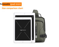 Bolsa De Pecho Multifuncional Para Hombre En Nylon Con Patente Impermeable Antirrobo Para Viajes Con Carga USB Bolsa Masculina Casual - details 4