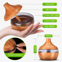 Humidificador De Madera USB Con Perfume De Aceite Esencial Difusor De Aroma Y Purificador De Aire Mist Frío Para El Hogar - details 1