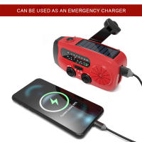 Radiófono Multifuncional Portátil Con Crank Solar Y USB FM/AM/WB Radio De Emergencia conLinterna Y Power Bank Resistente Al Agua - details 5
