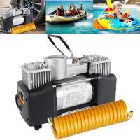 Compresor de Aire 12V 150PSI Doble Cilindro - Inflador Automático con Manómetro, Metal Antivibratorio, IP65 para Coches/Motos ¡Envío GRATIS! - details 1