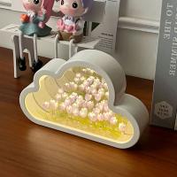 Lámpara De Ambiente Creativa De Tulipán Nube DIY Hecho a Mano Material Flor Decoración Para El Hogar Con Espejo Regalo De Cumpleaños O San Valentín - details 4