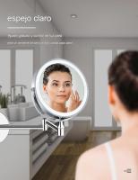 Espejos de maquillaje LED de pared de 8 pulgadas, espejo de aumento iluminado, aumento de 1x/10x, carga USB, 3 colores ajustables, giratorio de 360°, extensible, para baños y - details 1
