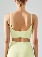 Sudadera Deportiva Sin Tirantes Con Cojín Para Pecho Transpirable Para Yoga De Nylon Y Spandex Para Mujeres - details 11