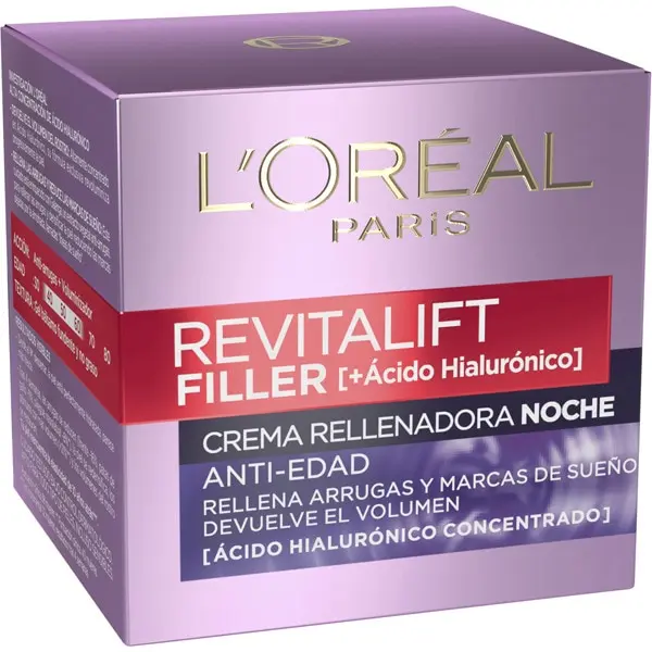 L´OREAL L'Oreal Revitalift Filler Crema Voluminizadora Anti-edad Noche Tarro 50 Ml - 1