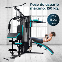 Cecotec DrumFit HomeGym 2000 Multigimnasio – 2 Estaciones, Ajustable hasta 150 kg, Almohadillas Acolchadas, Peso 65 kg - details 4