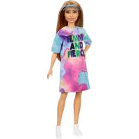 Barbie Fashionista Muñeca morena con vestido teñido tie dye Mattel GRB51 - details 3