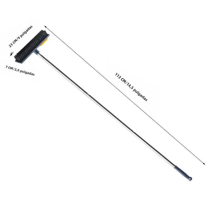Cepillo De Limpieza Doméstico 2 En 1 Con Mango Ajustable Para Limpieza De Piso Y Baño Herramientas Para Limpieza De Azulejos Eco-amigable - 1