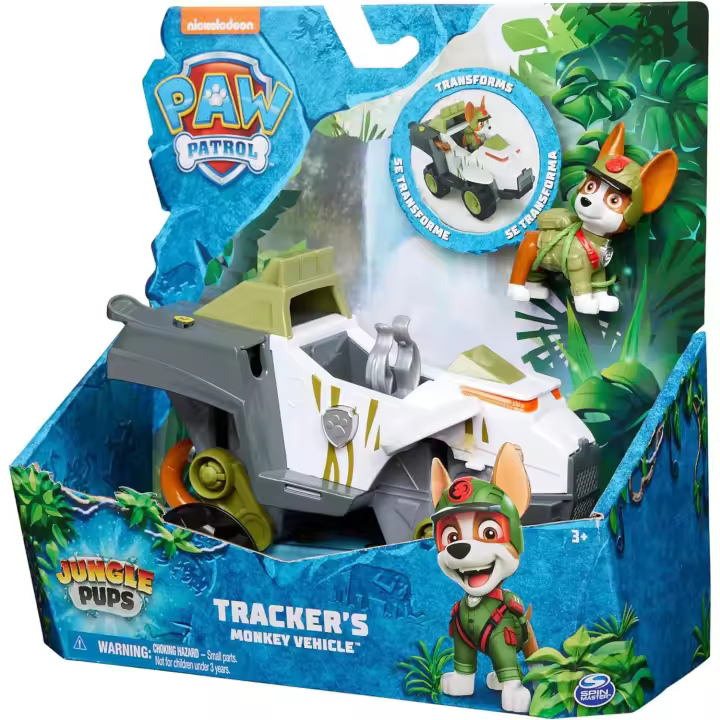 Paw Patrol Jungle Pups, Monkey Vehicle de Tracker, camión de Juguete con figura de acción Coleccionable, Juguetes para niños y niñas a Partir de 3 años (Spin Master 6067762) - 1