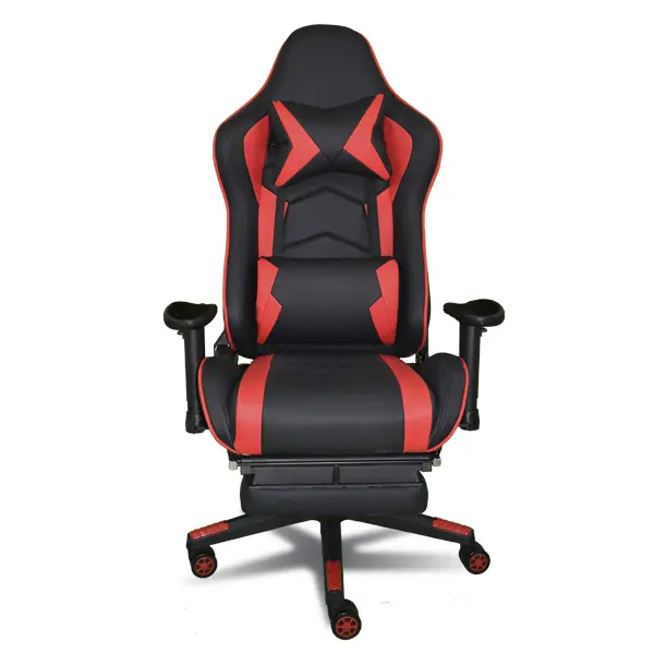 TIENDUX Silla Gaming Ergonómica con Cojín Lumbar y Cervical | Altura Ajustable, Reposabrazos y Reposapies Ajustables - 1
