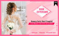 Extension De Cabello Sintético 12" Clip En Cola De Caballo Rizada Corta Para Mujeres Negras Clavija De Mandíbula Peluca De Textura Curva Para Uso Diario - details 0