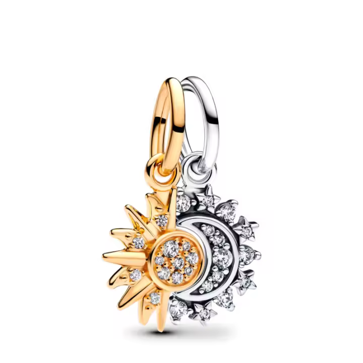 Pandora Charm Colgante Divisible Sol y Luna 763585C01 , para Mujer - 1