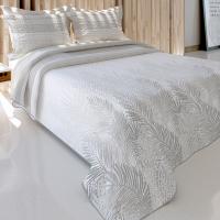Colcha Bouti Modelo Palms Reversible Textil Blanca - details 1