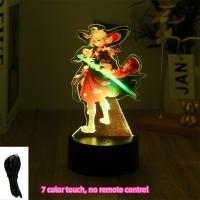 Lámpara 3D Anime Genshin Impact Luces Nocturnas LED Decorativas Toque Inteligente Para Dormitorio Regalo De San Valentín Decoración De Hogar - details 10