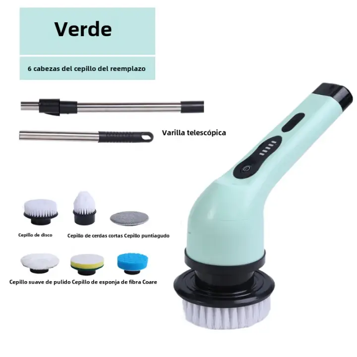 Cepillo de Limpieza Eléctrico Inalámbrico Multifuncional 9-en-1 Rotativo de Mano con USB - 1