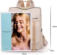 Mochila de viaje, cartera para Mujer, hombre, para la Universidad, personales, Bolso de viaje, beige color, Bonita, Ligera, mochila de trabajo, mochila de Nailon para Mujer - details 4