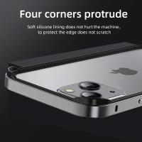 Estuche Protector De Aleación De Aluminio Para iPhone 16 12 13 14 plus 15 16 pro Max Bumper Ligero Compatible Con Apple Transparente - details 4