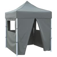 vidaXL Carpa Plegable Profesional 4 Paredes Acero Sombrilla Color Antracita,  Azul,  Crema y mas - details 0