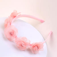 1pc Diadema Para Niñas Con Decoración De Flor Accesorios Para El Cabello Para Mujeres Diadema Multifuncional De Poliéster Para Exterior O Interior - details 2
