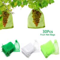 Malla De Protección Para Frutas Y Verduras 30Pcs Juego De Bolsas De Cultivo De Plantas Con Red Antipájaros Para Jardín Agricultura Tamaño 10x15CM 20x30CM Colores Blanco Verde Fruta Oscuro Verde - details 4