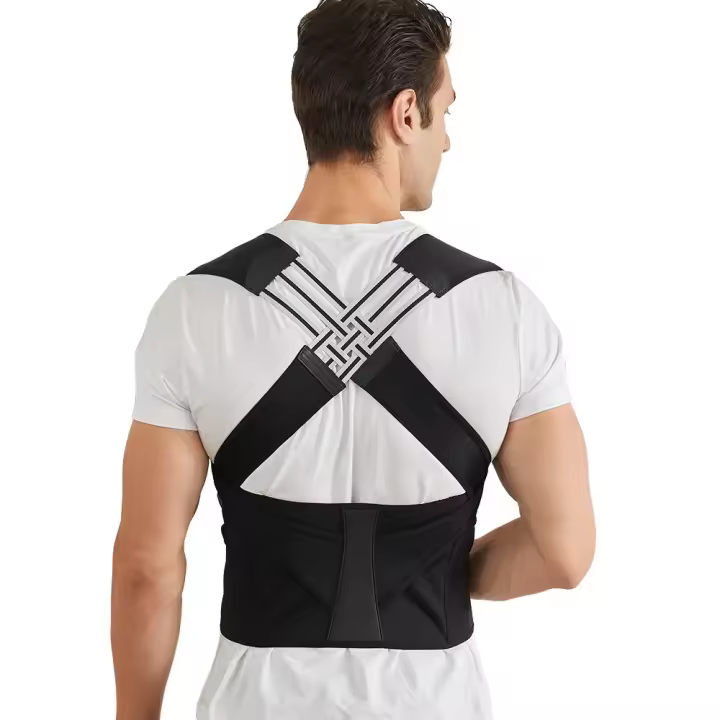 Cinturón De Corrección De Postura Trasera Chaleco De Soporte Para Correctora De Postura Vestimenta Universal De Poliéster - 1