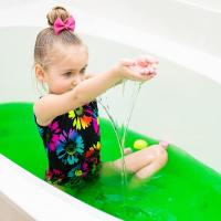 GLIBBI SLIME - Para 2 usos - Convierte el Agua en Slime Pegajoso de Color Verde - Juguete Sensorial y de Baño para Niños - details 1