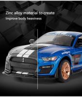 Modelo De Coche Escala 1/24 Mustang Shelby GT500 Juguete De Metal Con Sonido Luz Y Función Retroceso Regalo Para Niños - details 4