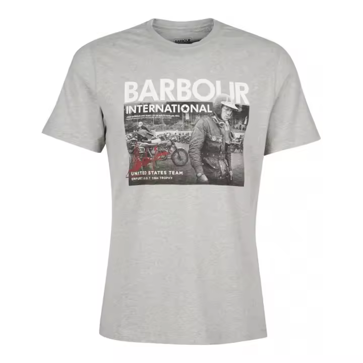 Barbour International Carter T-Shirt Grey Marl - 1
