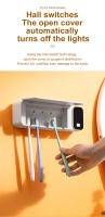 Sterilizador De Cepillo De Dientes UV Recargable Con Soporte De Pared Y Pantalla LED Para Baño Resistente a Perforaciones - details 8