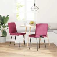vidaXL Sillas de comedor 2 unidades terciopelo en color Gris claro/Rojo vino tinto/Amarillo y más | cómodas modernas ergonómicas para comedor cocina salón hogar - details 1
