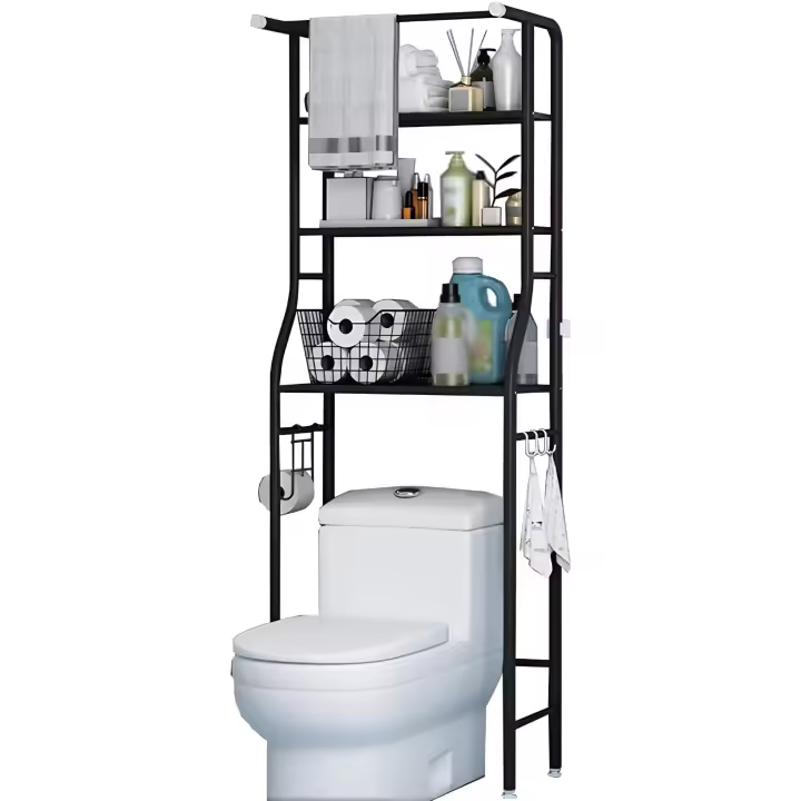 Estantería Sobre Inodoro Ahorra Espacio Organizador de Baño 47x25x160cm - WIAAM,AM3 - 1