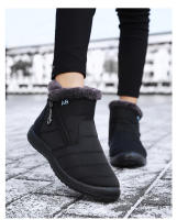 Botas De Invierno Para Mujer Impermeables Con Cremallera Botines De Invierno Botas De Nieve Con Forro De Peluche Corto - details 18