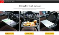 Soporte Portátil Para Coche Para Rueda De Volante Mesa De Comedor Computadora Trabajar Comer Beber Café Libros Soporte De Aluminio Universal - details 1