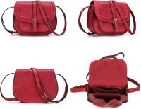 Bolso bandolera grande para mujer con correa ajustable y extraíble (rojo) - details 1
