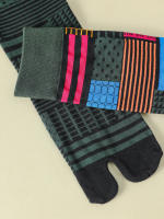 Calcetines De Joven Para Mujer Diseño Divertido Y Coloreado Con Puño Split Algodón Poliéster Spandex Medio Tobillo Estilo Harajuku AB Tabi Calcetines - details 3