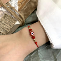 Pulsera Turca Con Ojo Maléfico Para Hombres Y Mujeres Hecha a Mano Con Hilo Tejido Y Cuentas De Cristal Para Parejas Joyería De Moda - details 11