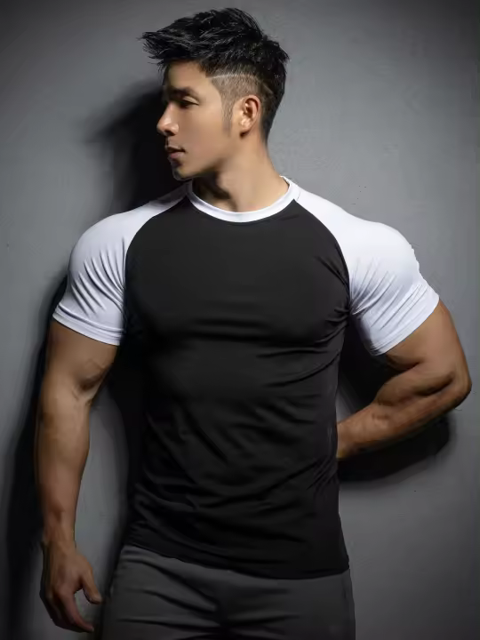 Camiseta De Compresión Para Hombre Verano Manga Corta Fitness Running Deporte Gimnasio Casual Alta Calidad Ropa Transpirable Y De Secado Rápido - 1
