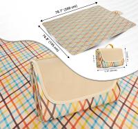 Manta de picnic impermeable - Manta de Playa Extra Grande de 200 × 195 cm with ASA de Transporte-Estera de Playa plegable y lavable sin Arena - details 0