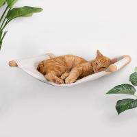 Conjunto De Pasos Para Gato Montado En La Pared Escalera De Madera Sillón Colgante Para Dormir Poste De Rasguñar Moderno Muebles Para Gatos - details 1