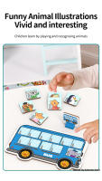 Juego De Tablero Educativo Para Niños Animal Bus Stop Juguete De Educación Temprana Y Cognitiva De Transporte Rompecabezas De Papel Unisex - details 6