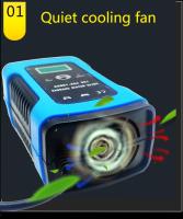 Cargador de batería para coche, CC 12 V, 6 A, protección múltiple, totalmente automático, inteligente, pantalla LCD, reparación por pulsos - details 2