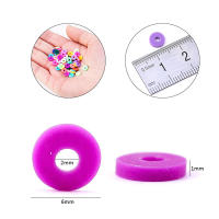 Bolas De Arcilla Polimérica Planas Y Redondas 6mm Kit De Manualidades Para Joyería DIY Discos Cerámicos Y Vinilo Para Pulseras Collares Y Aretes - details 1